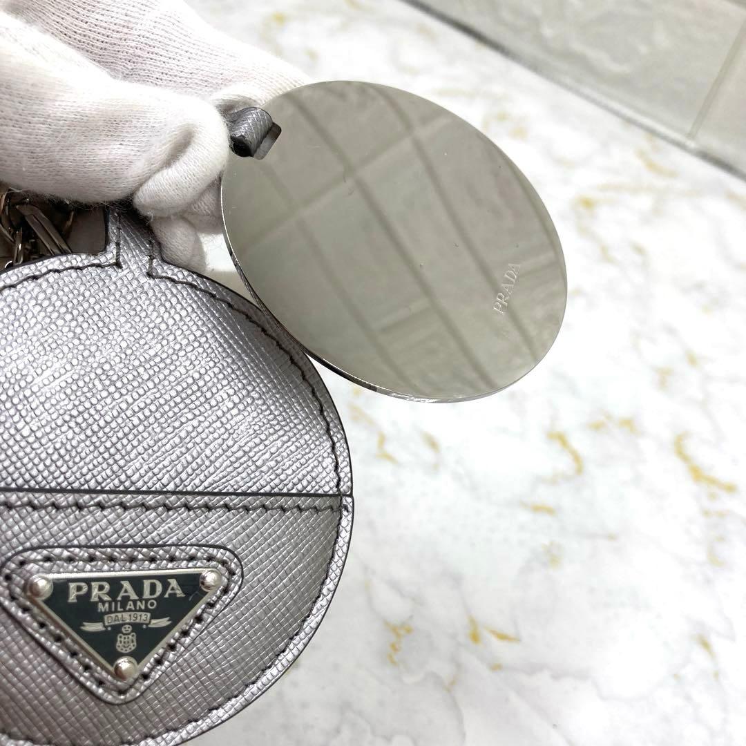 最終価格❣️新品PRADAプラダサフィアーノキーホルダーバッグチャーム鏡ミラー