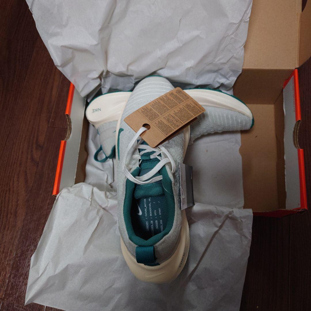 Nike ランニングシューズ グレー/グリーン25.5cm〜26.0cm