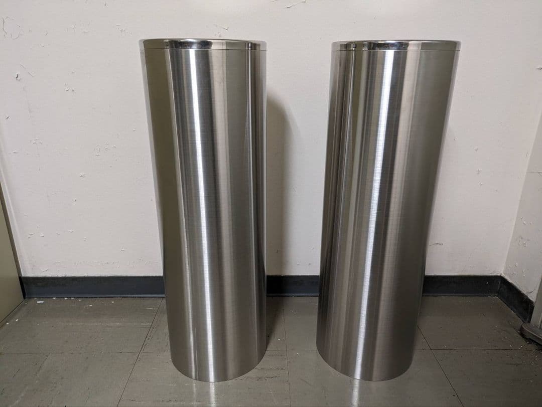 業務用 スタンド灰皿（屋内・屋外共用）/ ステンレス製　2台セット