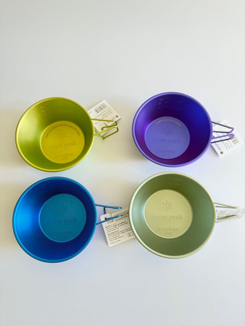  peak シェラカップ　4色セット　限定カラー
