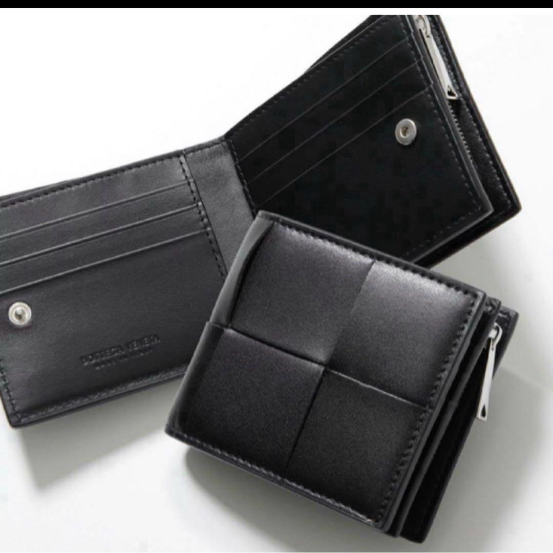 BOTTEGA VENETA 二つ折り財布　ケース付き ブラック