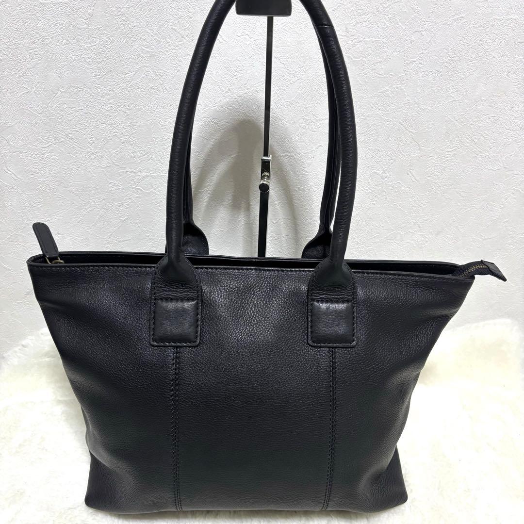 【美品】アルフレッドバニスター トートバッグ 黒 A4 ビジネスバッグ レザー