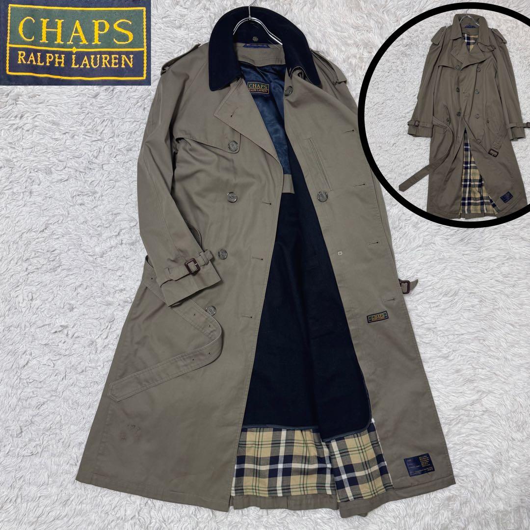 XL相当✨チャップス ラルフローレン マキシ丈 トレンチコート ライナー素材切替