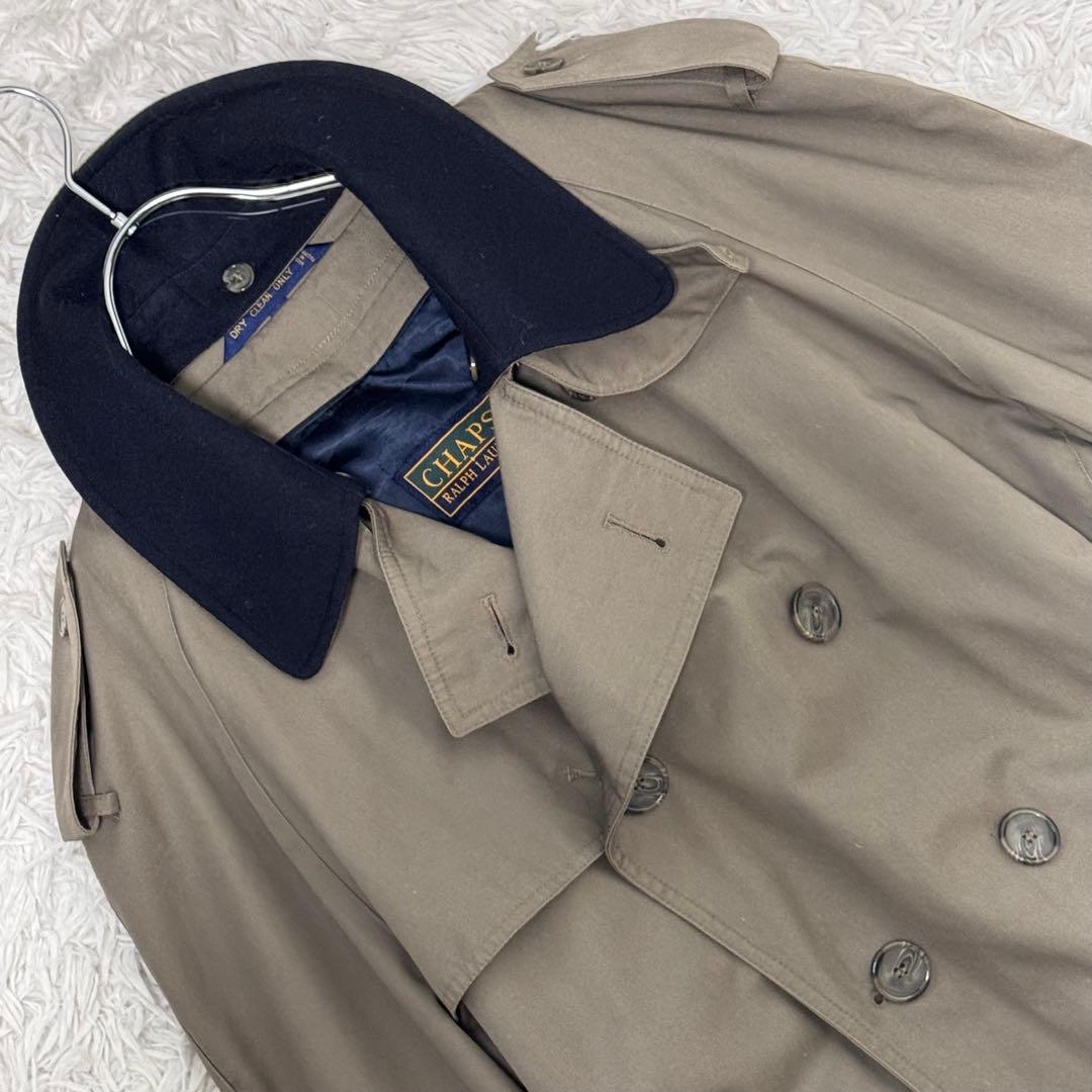 XL相当✨チャップス ラルフローレン マキシ丈 トレンチコート ライナー素材切替