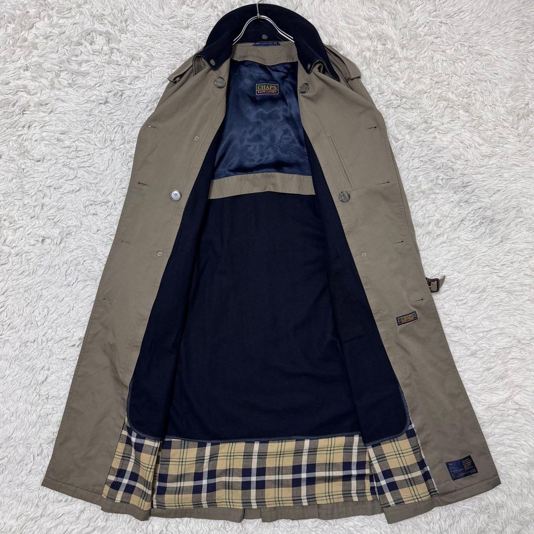 XL相当✨チャップス ラルフローレン マキシ丈 トレンチコート ライナー素材切替