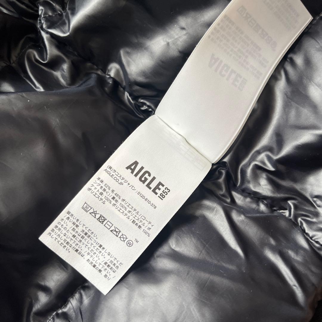 かりんとうさん専用美品 42 AIGLE ブラック ロングコート フード付 L〜