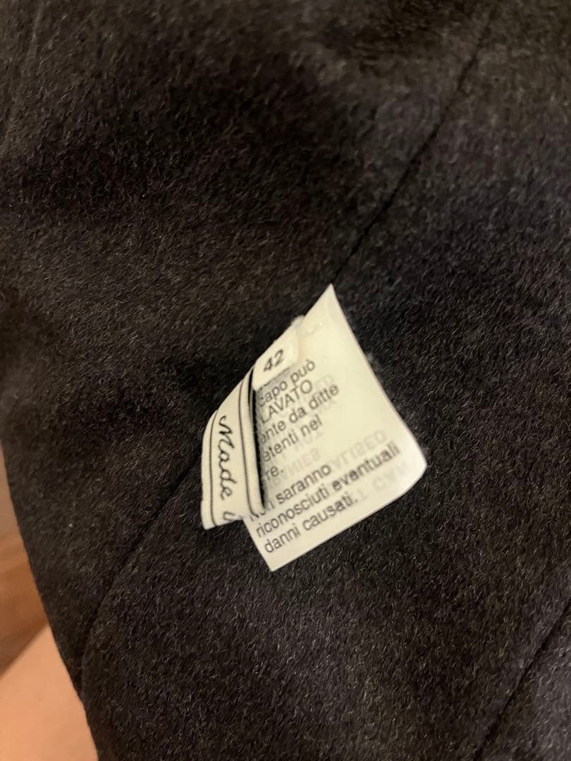 【Kiton】ジャケット　レザー　羊革　カシミヤ100% ダメージ加工