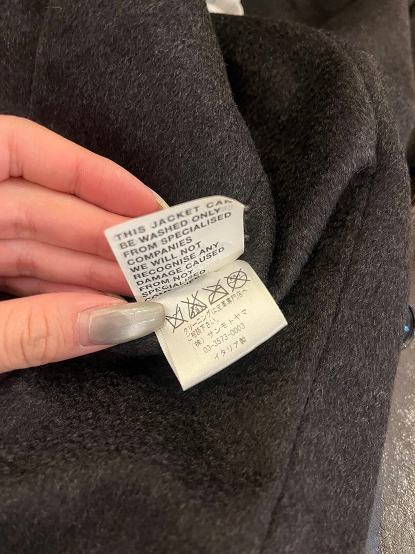 【Kiton】ジャケット　レザー　羊革　カシミヤ100% ダメージ加工