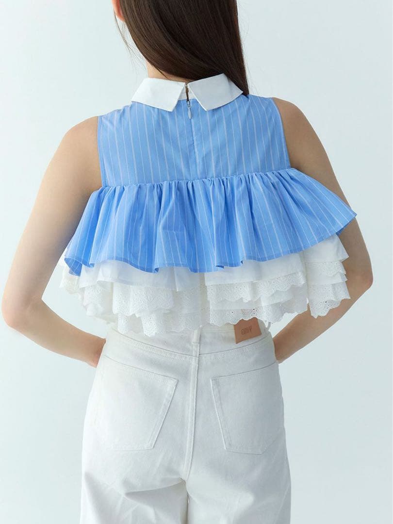 【タグ付き新品未使用】Eimy istoire ボリュームラッフルブラウス