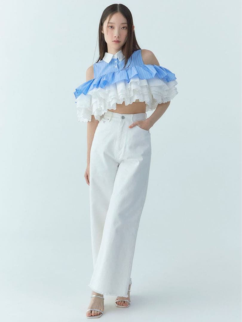 【タグ付き新品未使用】Eimy istoire ボリュームラッフルブラウス