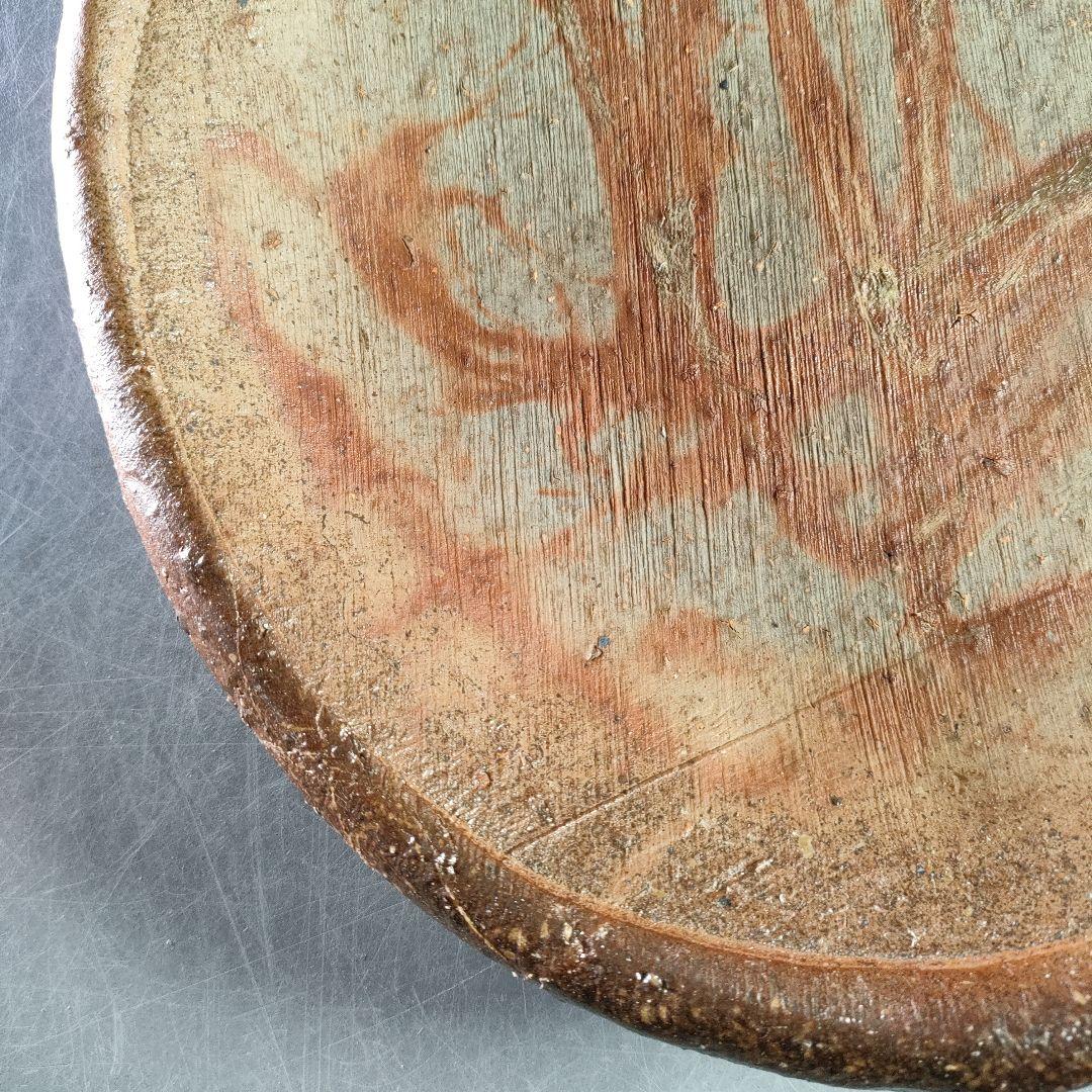 A895-5/備前焼/在銘/平鉢/大鉢/盛鉢/飾鉢/