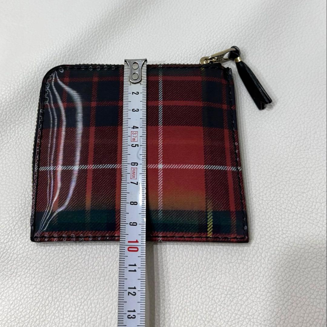 コムデギャルソン チェック柄 L字財布