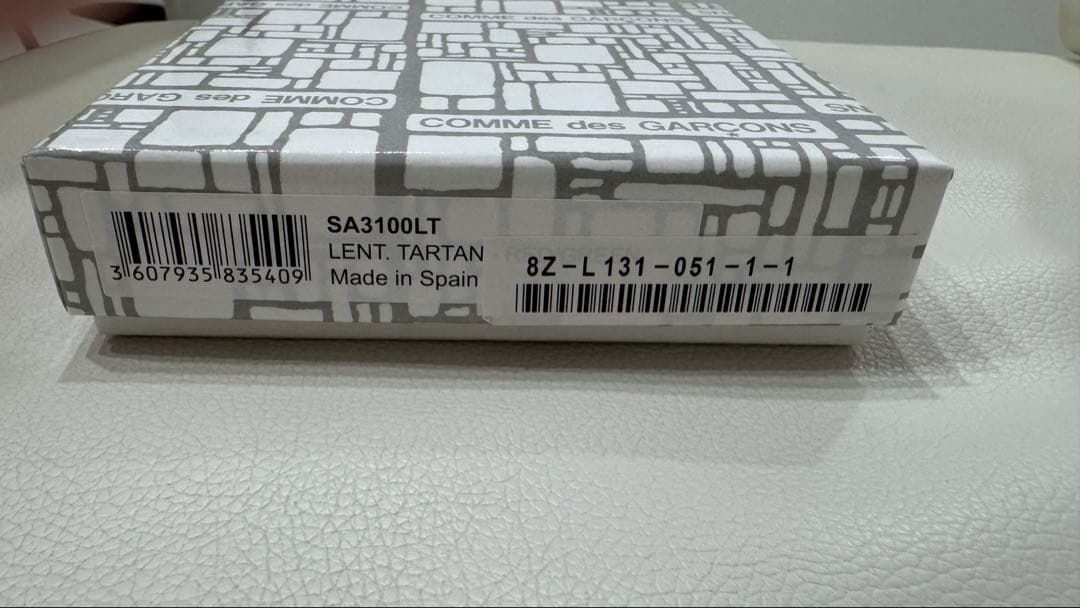 コムデギャルソン チェック柄 L字財布