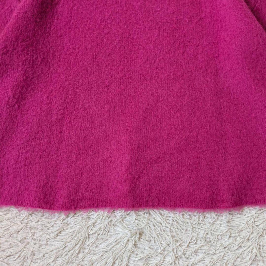 ハグオーワー/クロス&クロス　モヘヤ混シャギーVネックニット　Free 日本製