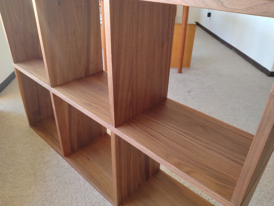 【美品】MUJI無印良品 スタッキングシェルフ3×2/ウォルナット材/ラック棚