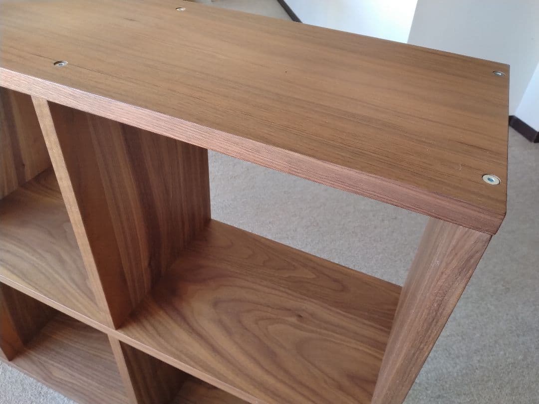 【美品】MUJI無印良品 スタッキングシェルフ3×2/ウォルナット材/ラック棚