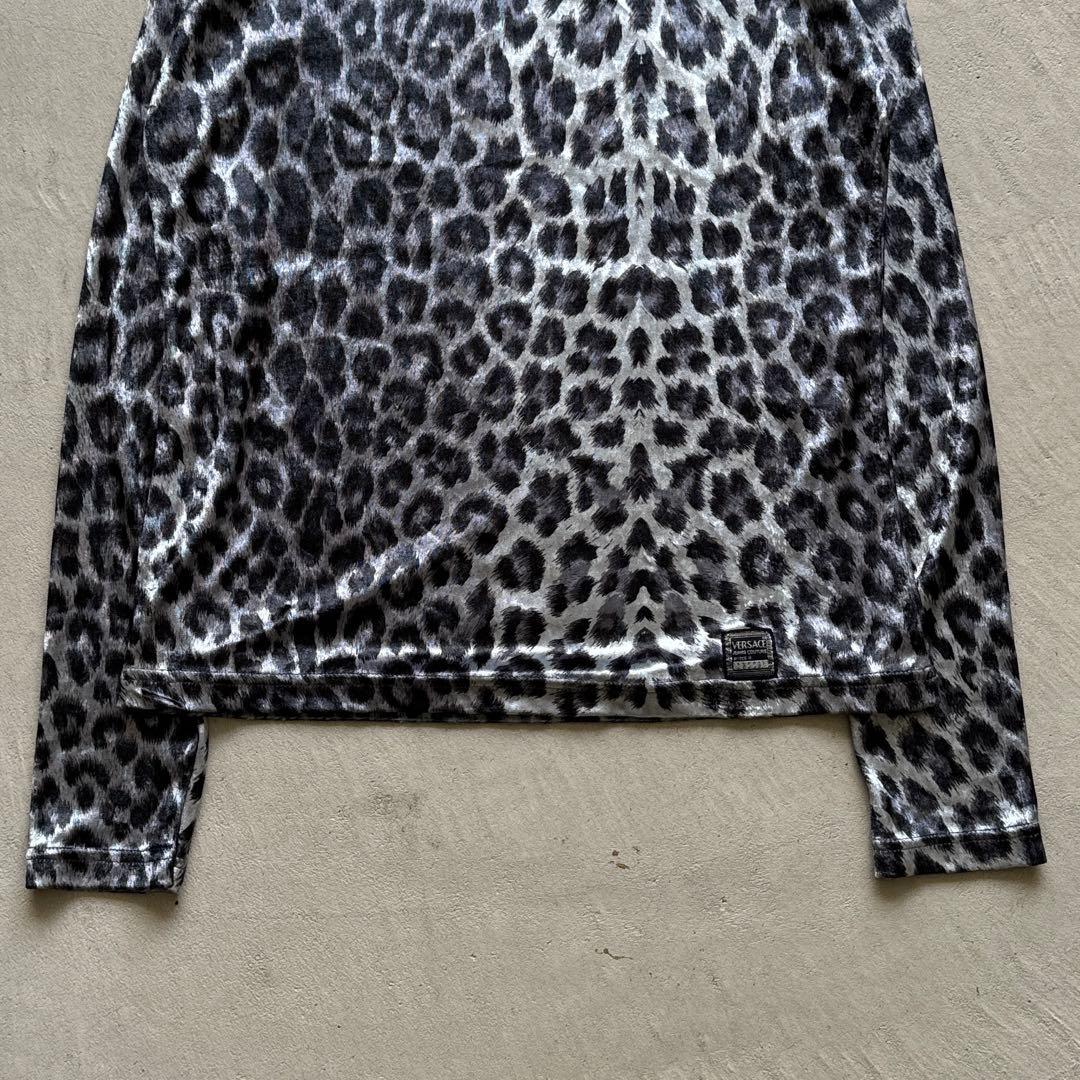 90s gianni versace leopard l/s opium 豹柄