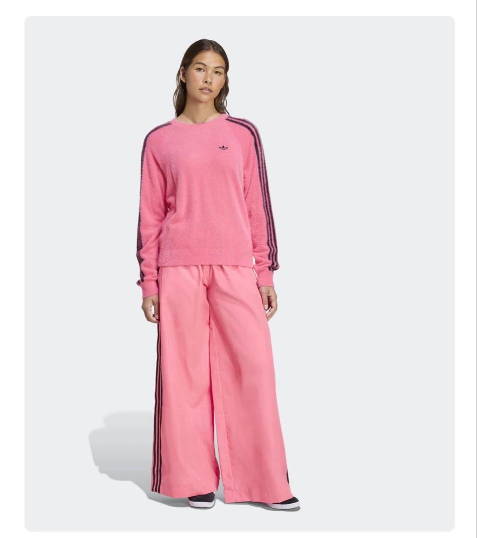 ケリケリ☆☆ アディダス ホリデーニット セーターピンク S