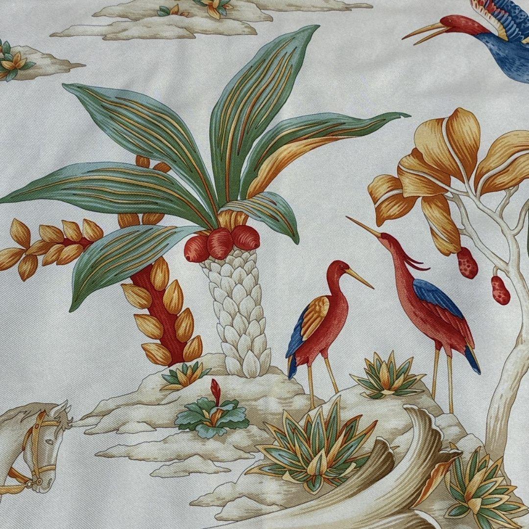 極美品✨サルヴァトーレフェラガモ シルク 大判スカーフ ストール イタリア 花柄