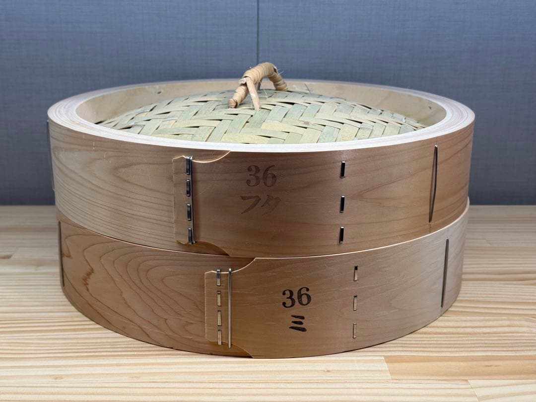 【新品】桧中華セイロ　36cm 身蓋セット