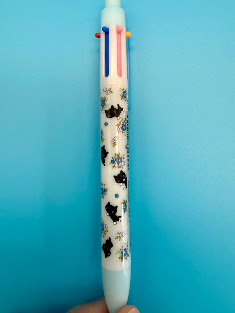 日本製 San-X 靴下にゃんこ 花柄 5色＋シャープ 多機能ペン