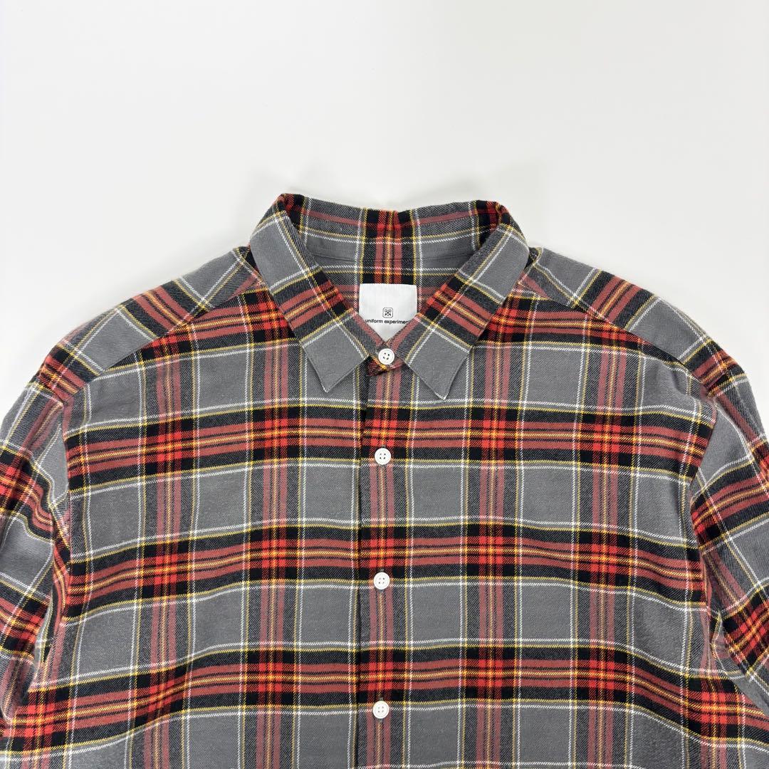 ユニフォームエクスペリメント FLANNEL BAGGY SHIRT 2