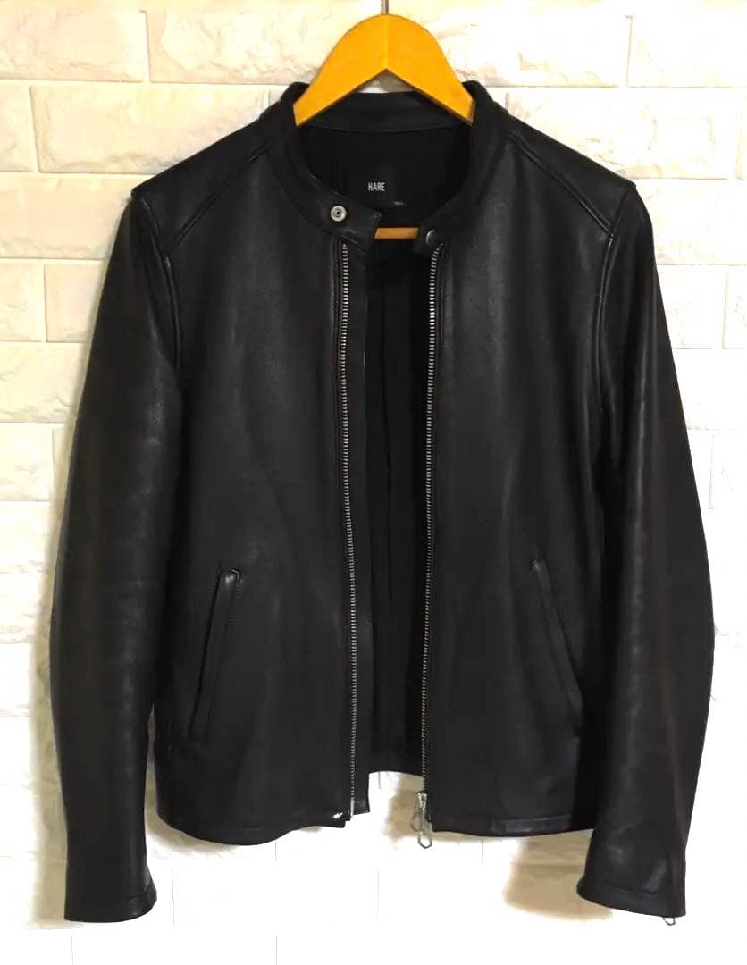 [極美品] HARE シングルライダースジャケット レザージャケット Sサイズ