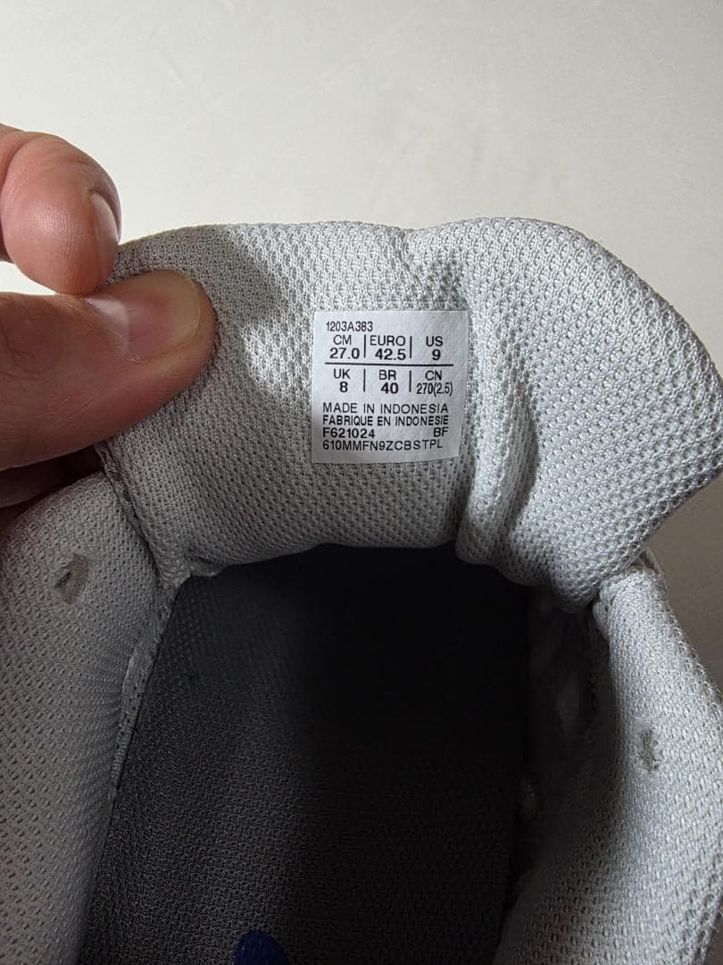 試用のみ美品 ASICS GEL-NYC グレー 27