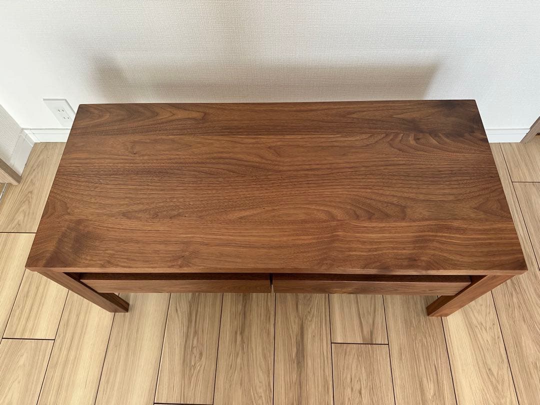 ウォールナットセンターテーブル 引き出し付き