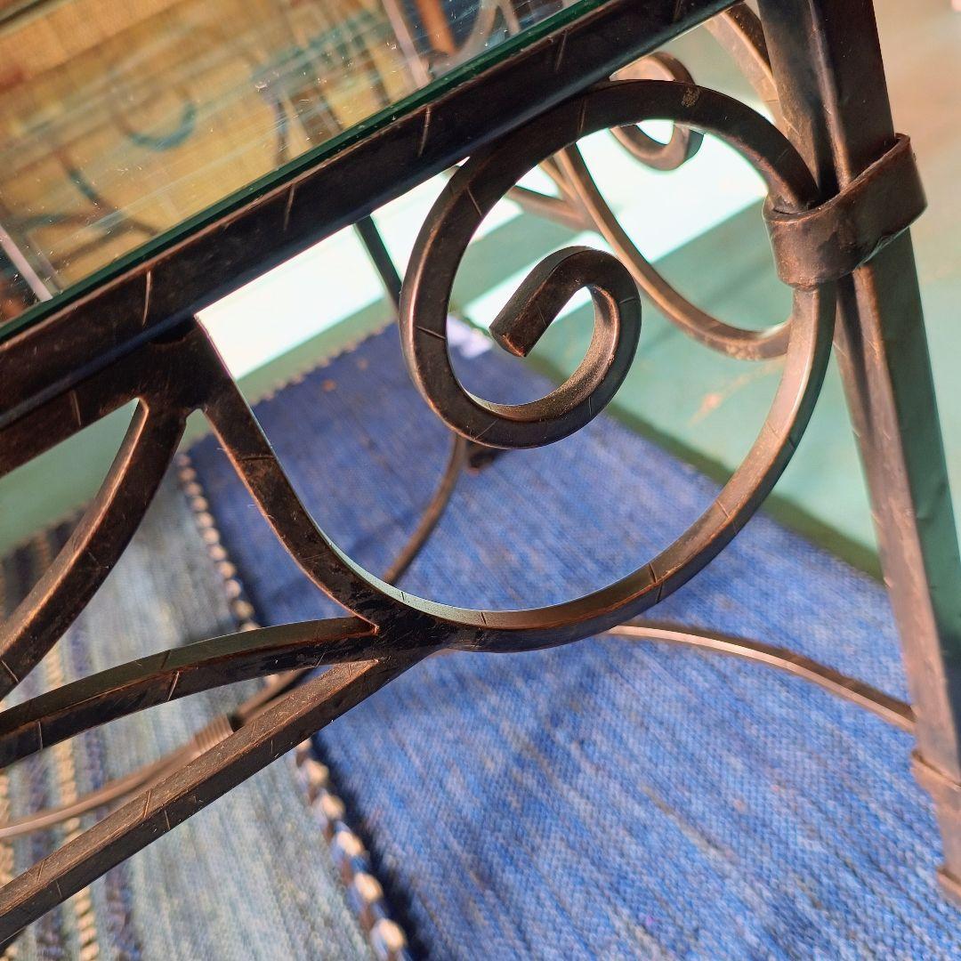 まみ 東京近郊の配送OK　ローラアシュレイ　ガラステーブル　アンティーク