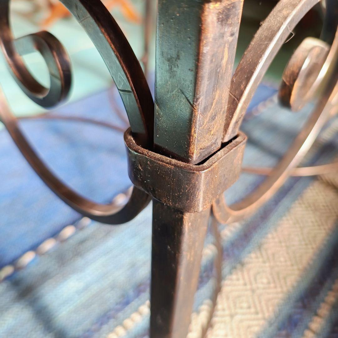 まみ 東京近郊の配送OK　ローラアシュレイ　ガラステーブル　アンティーク