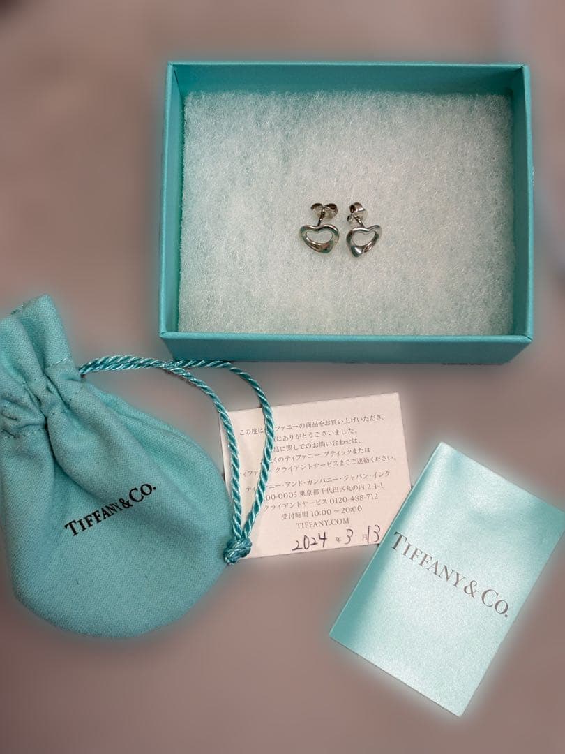 Tiffany オープンハート　　ピアス
