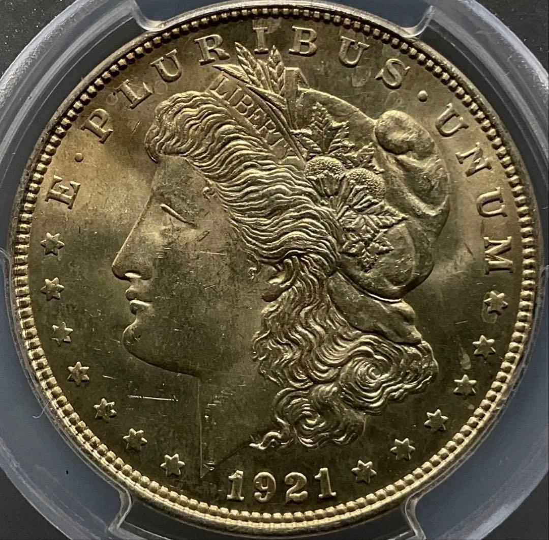 【本物保証】1921年銘　アメリカ　モルガンダラー　MS64 銀貨　高評価