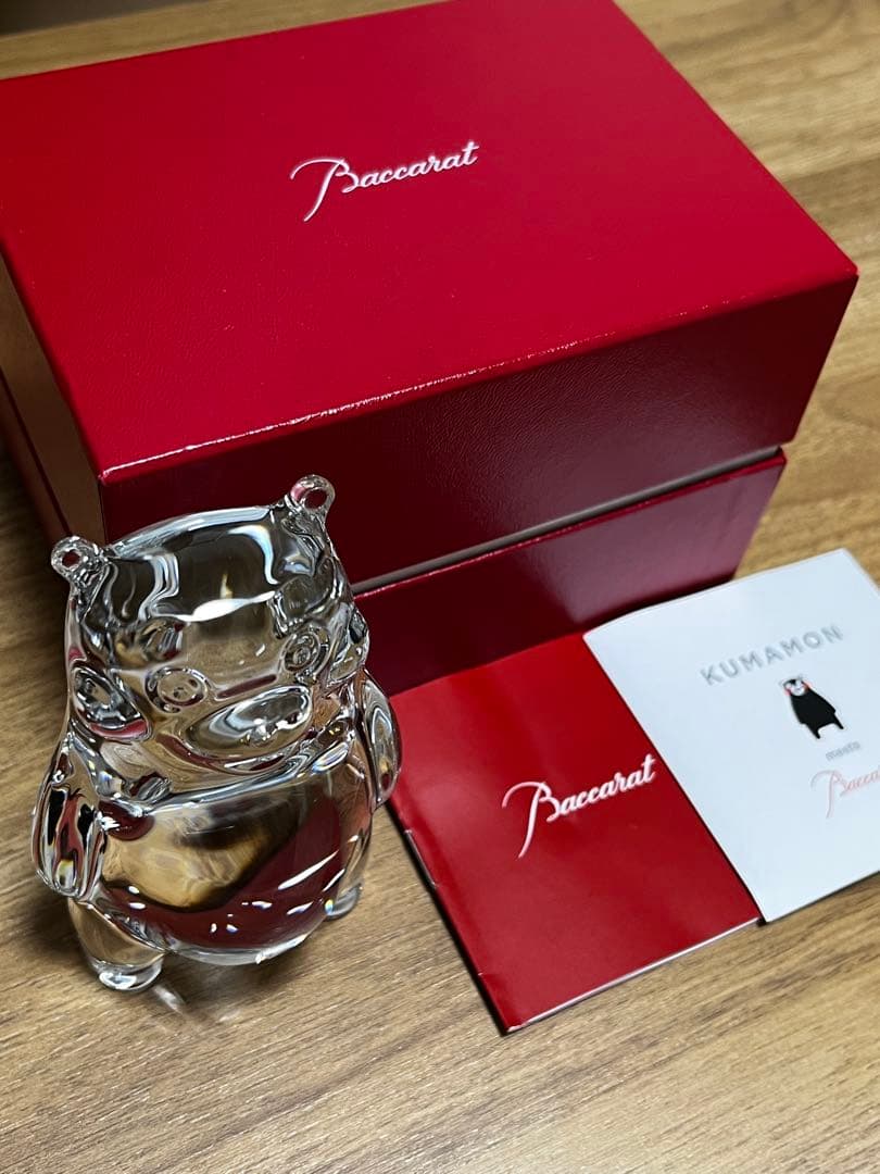 【美品】Baccarat バカラ くまモン フィギュア クリスタル 置物