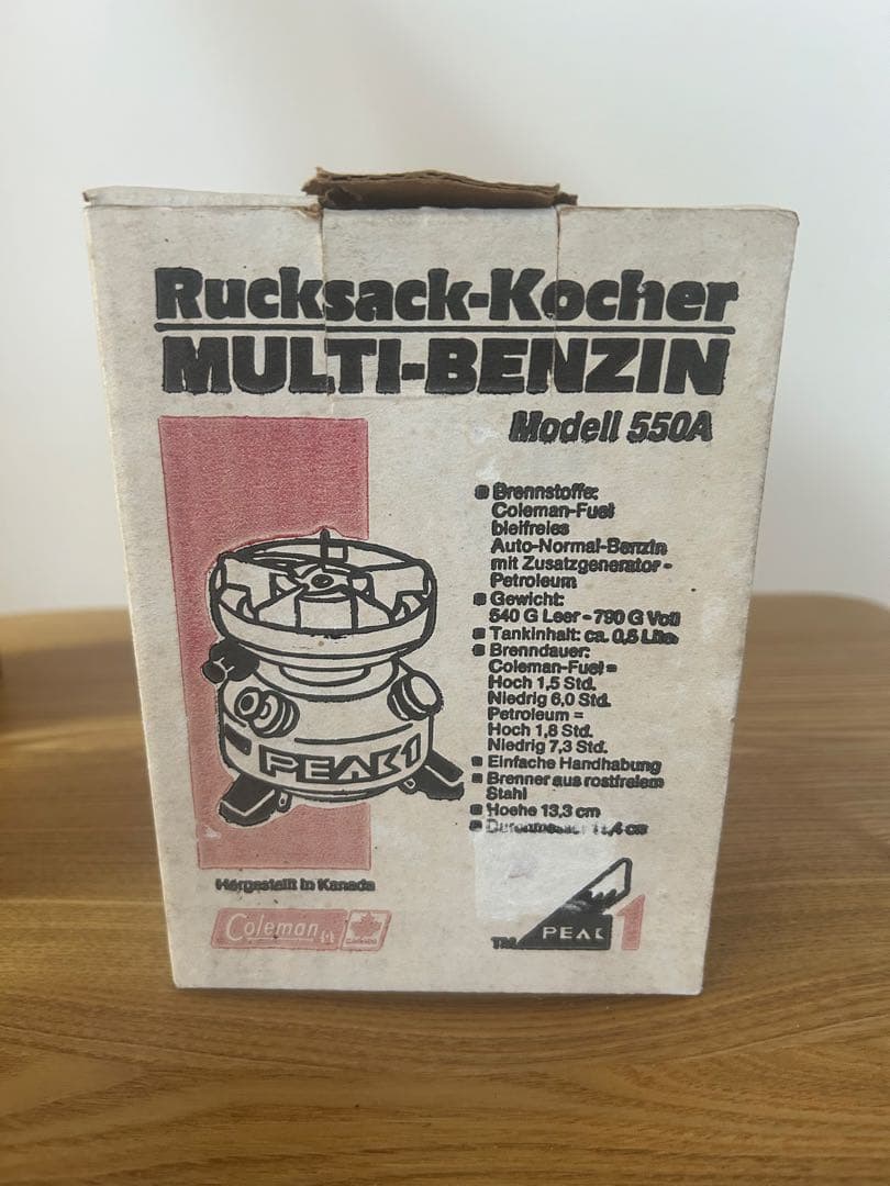 【未使用品】Coleman PEAK1 550Aマルチフェール ストーブ