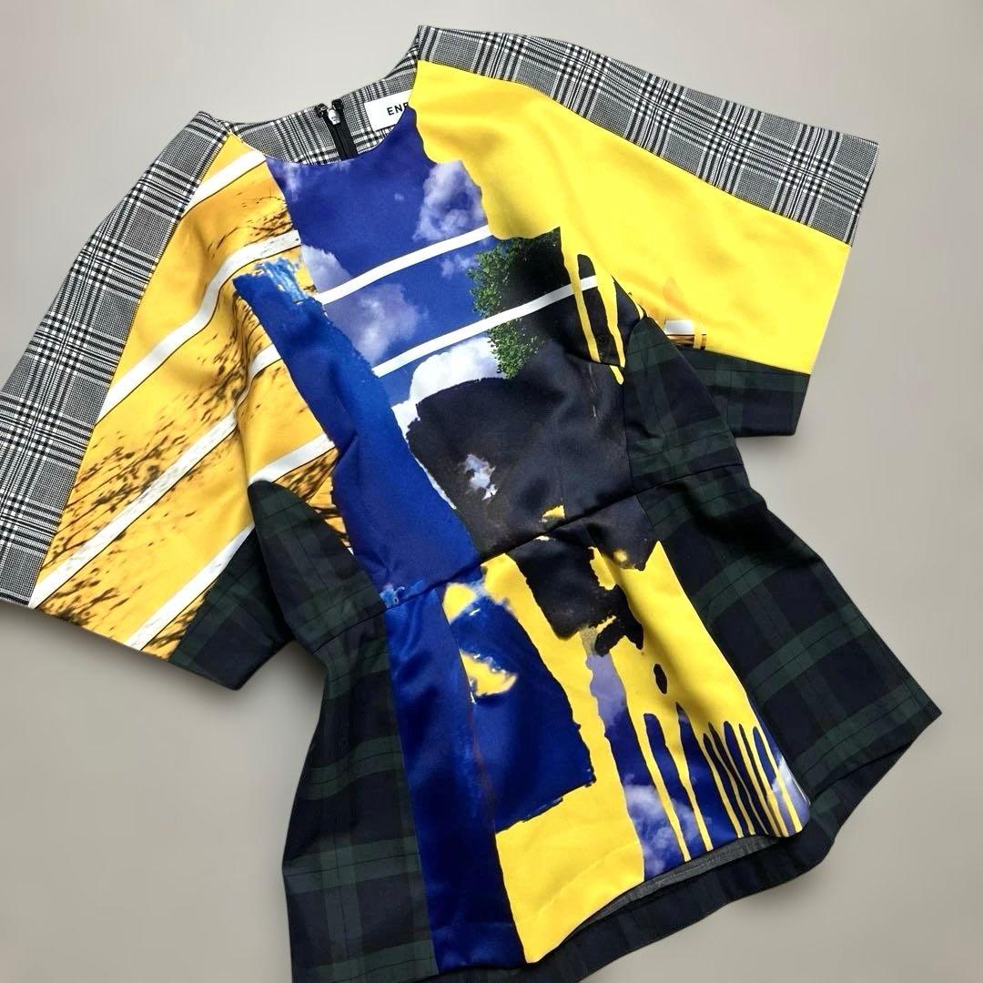 エンフォルド コンビネーション ペプラム プルオーバー ブラウス