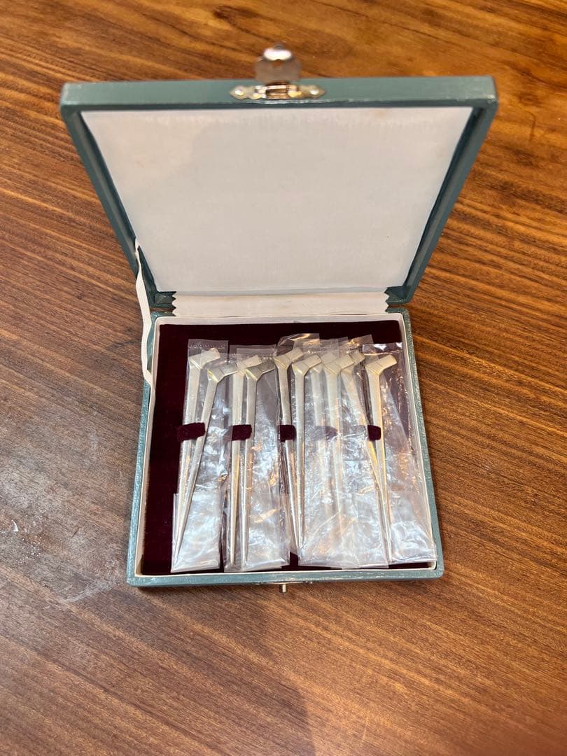 銀製 菓子楊枝 10本セット ケース付き