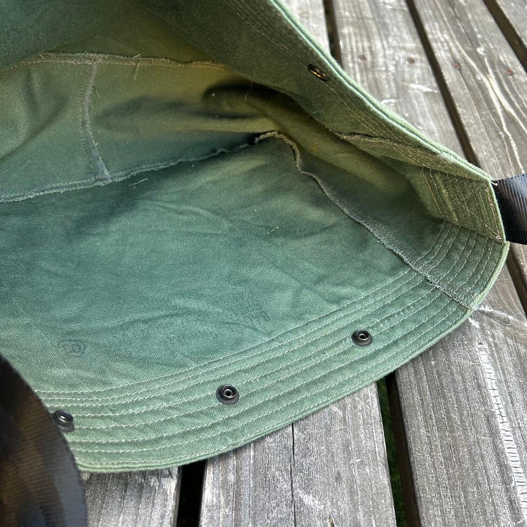 ニュースペーパーバッグ　アメリカ軍　ランドリーバッグリメイクバッグ　ステンシル入