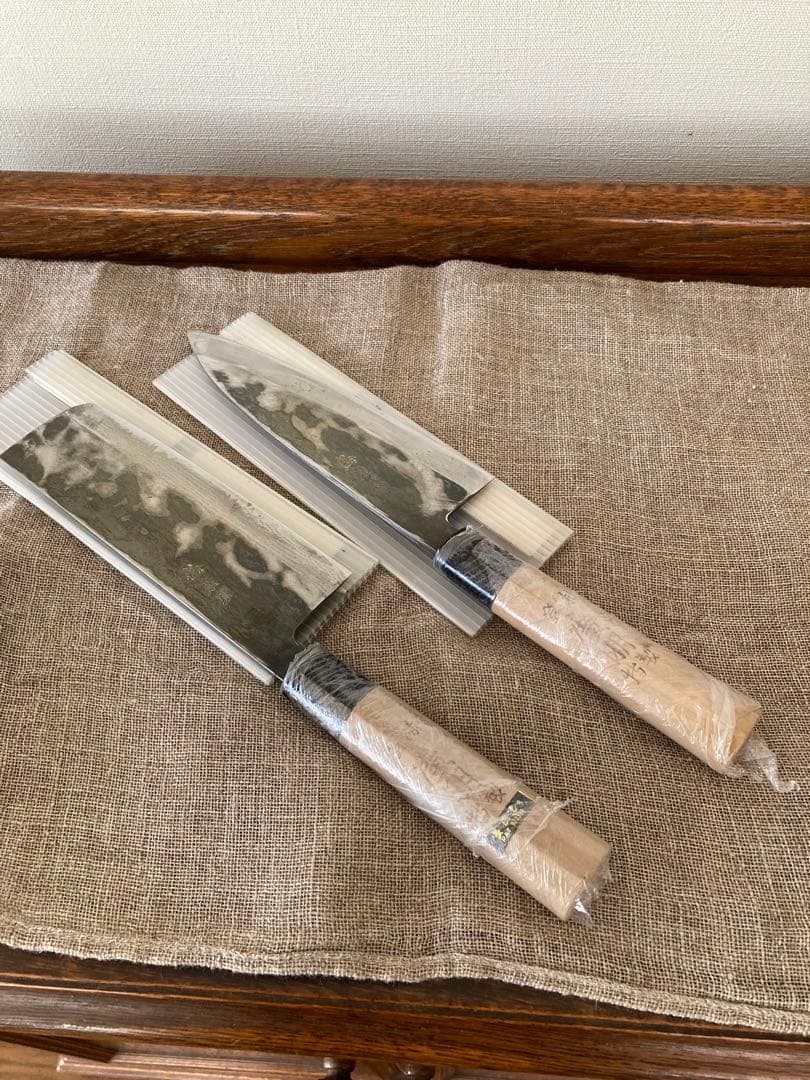 [新品未使用] 希少包丁（廣明）＊2本&包丁置きセット♪♪＊新潟県燕市