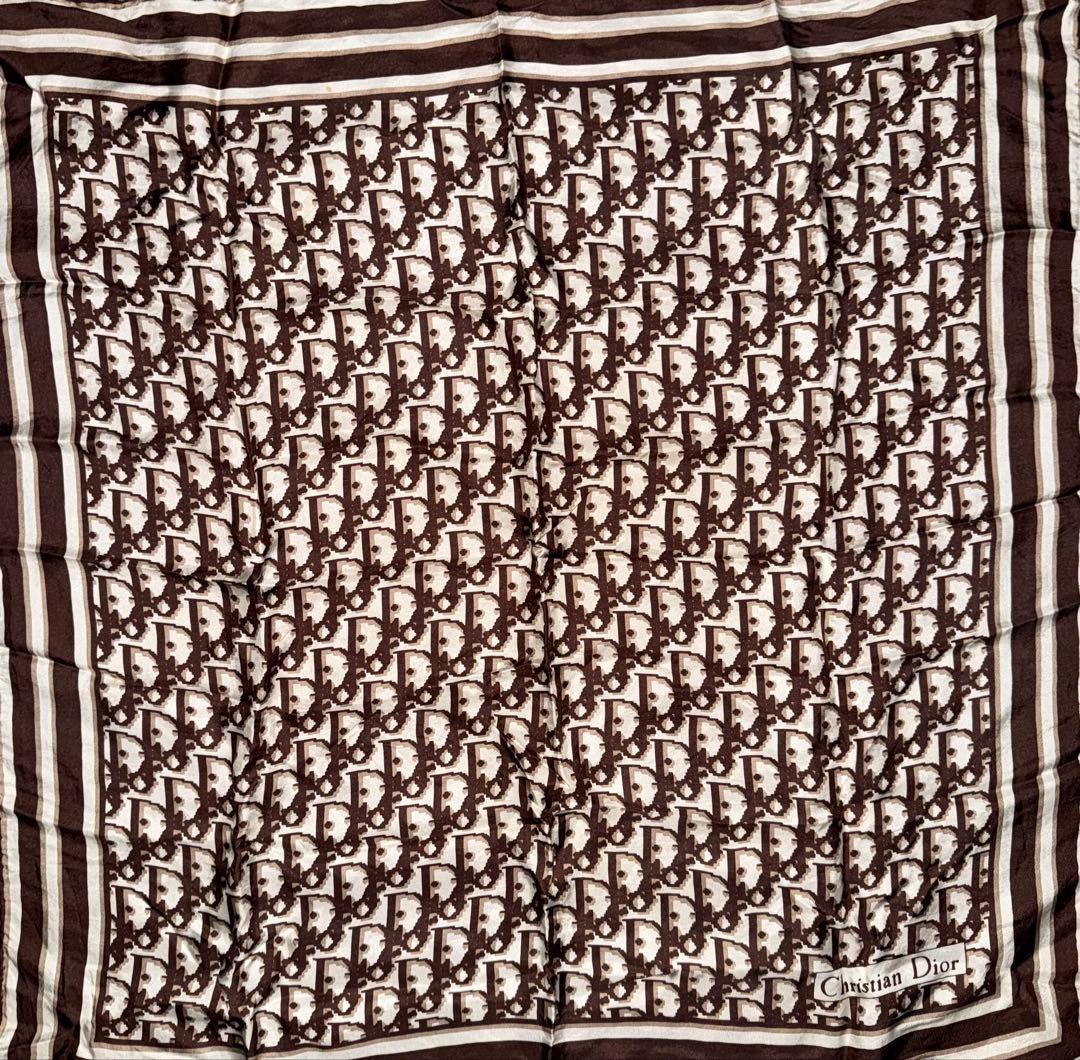 Christian Dior クリスチャンディオール　スカーフ　トロッター柄