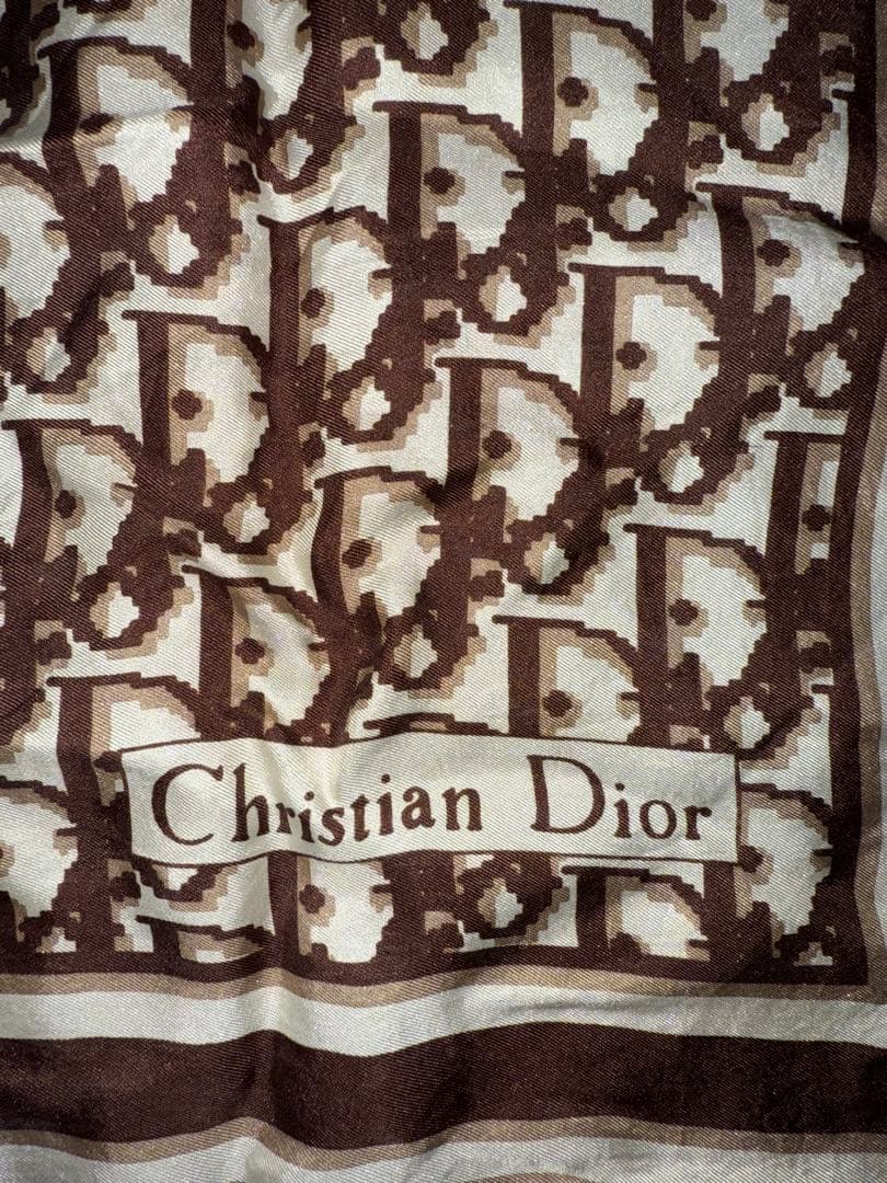 Christian Dior クリスチャンディオール　スカーフ　トロッター柄