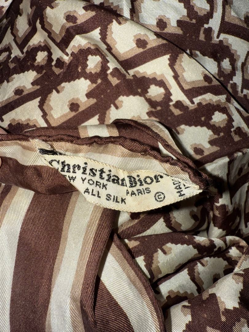 Christian Dior クリスチャンディオール　スカーフ　トロッター柄