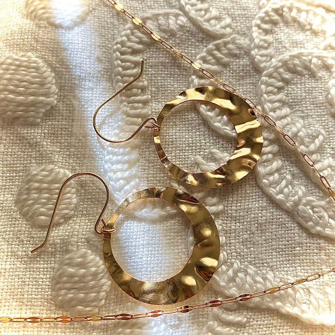 k18 地金ピアス&ペンダントトップ