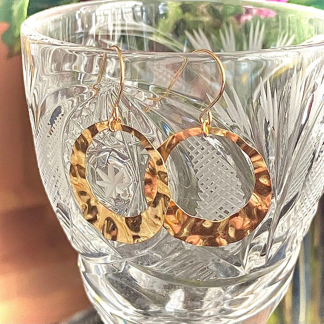 k18 地金ピアス&ペンダントトップ