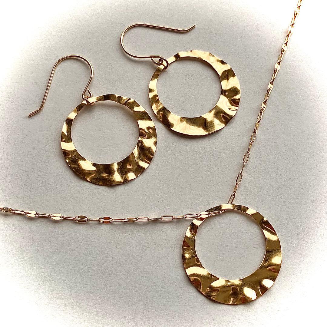 k18 地金ピアス&ペンダントトップ