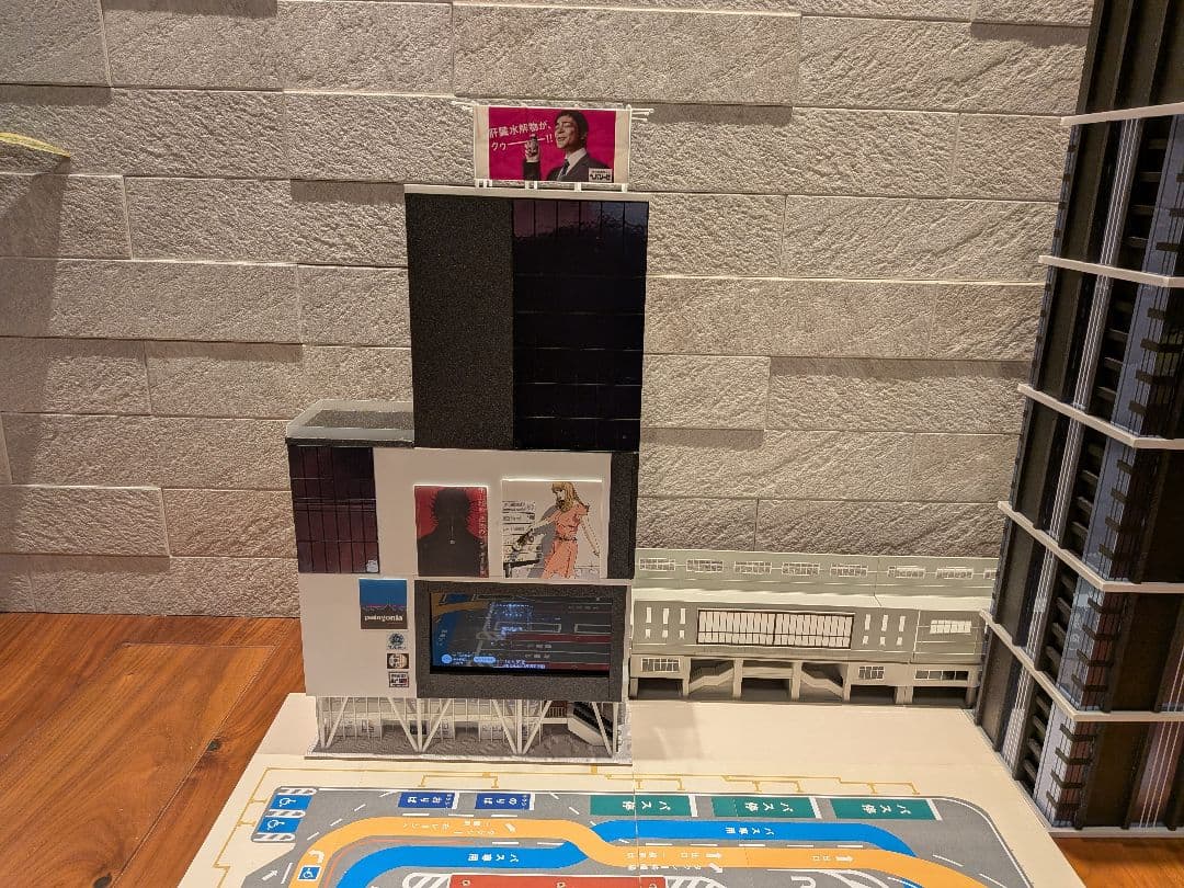 Nゲージ　自作ストラクチャー　駅前複合商業ビル