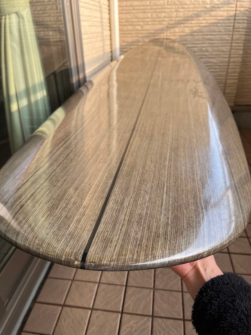 sAfiri ミッドレングスサーフボード 木目調 7フィート