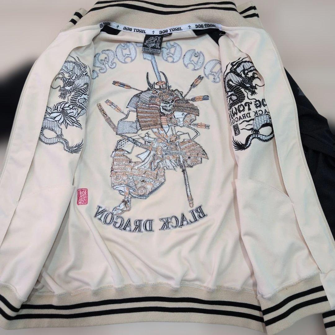 DOG TOWN トラックジャケット 黒龍 ドラゴン 刺繍 ジャージ上 ジップ