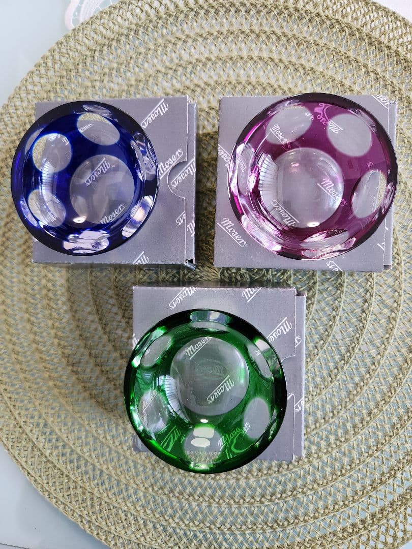 チェコ　Moser クリスタル小皿、小物いれ