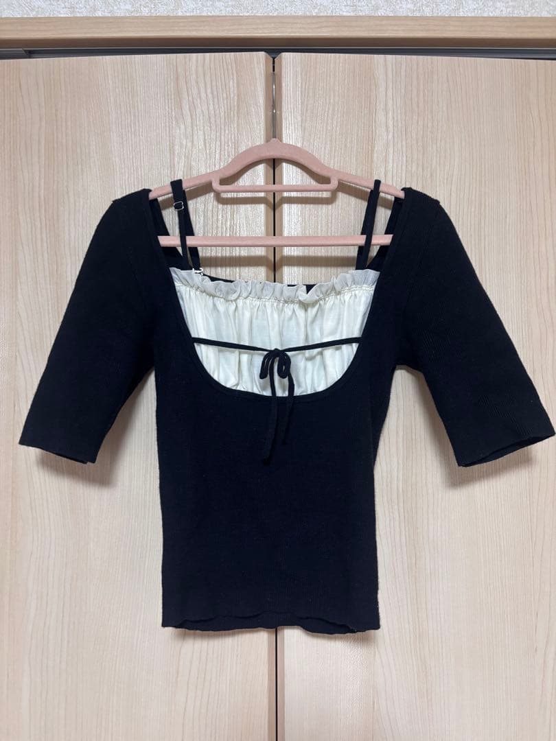 andmary Mew frill tops black 正規品